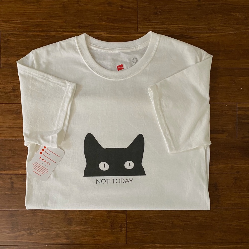 Not Today Black Cat Shirt - Picture 1 of 3